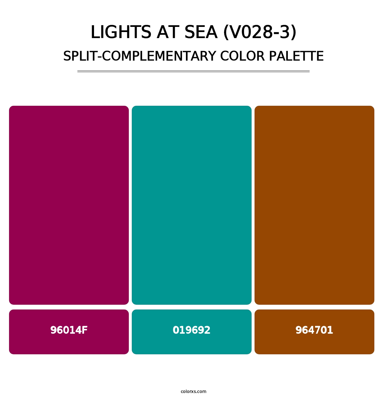 Lights at Sea (V028-3) - Split-Complementary Color Palette