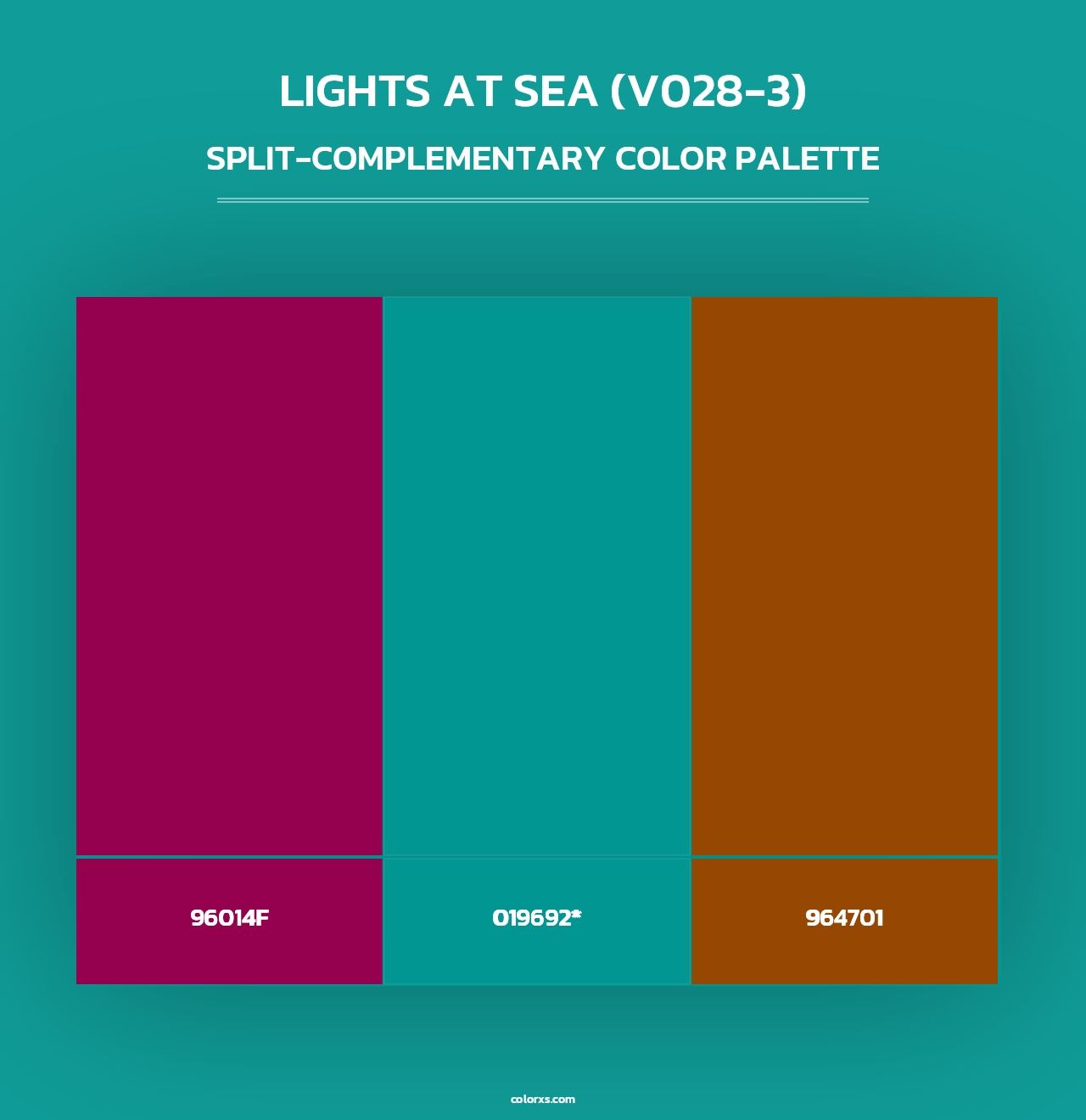 Lights at Sea (V028-3) - Split-Complementary Color Palette