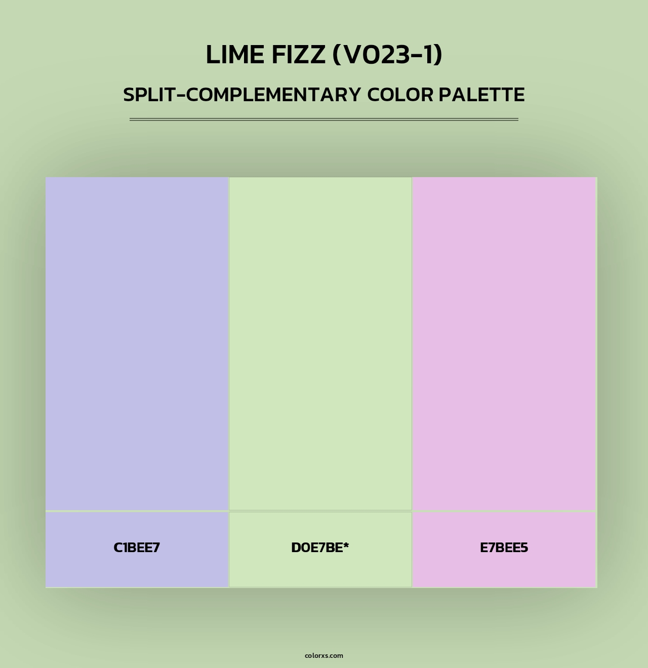Lime Fizz (V023-1) - Split-Complementary Color Palette