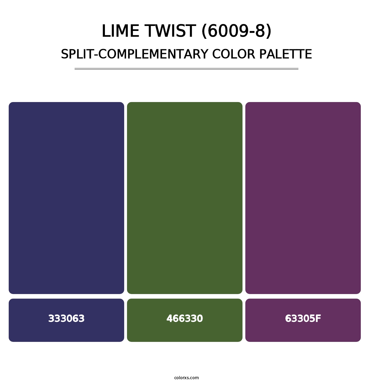 Lime Twist (6009-8) - Split-Complementary Color Palette
