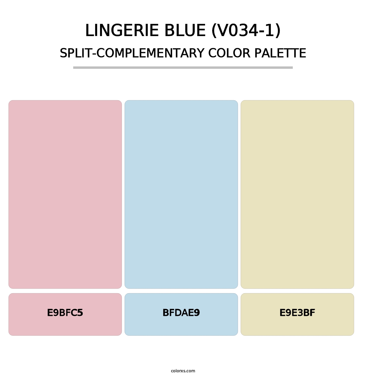 Lingerie Blue (V034-1) - Split-Complementary Color Palette