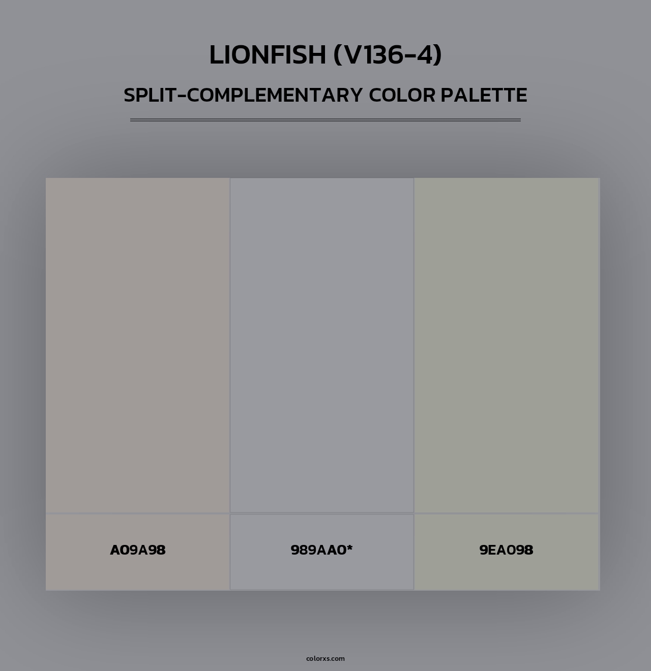 Lionfish (V136-4) - Split-Complementary Color Palette