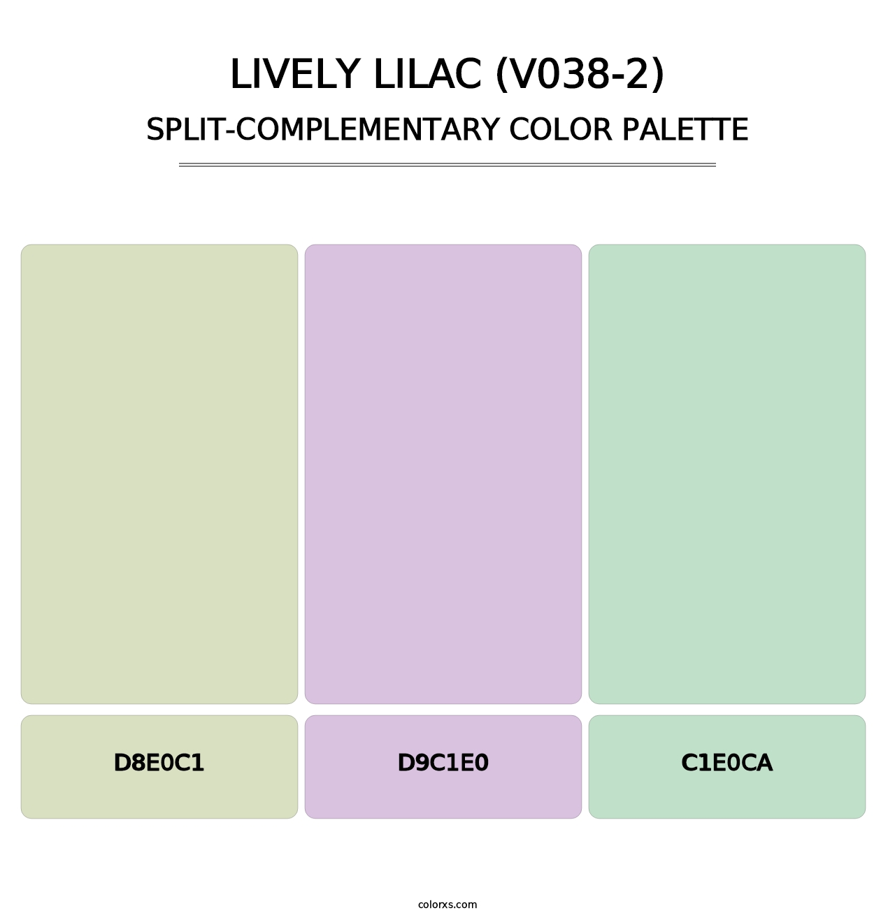 Lively Lilac (V038-2) - Split-Complementary Color Palette