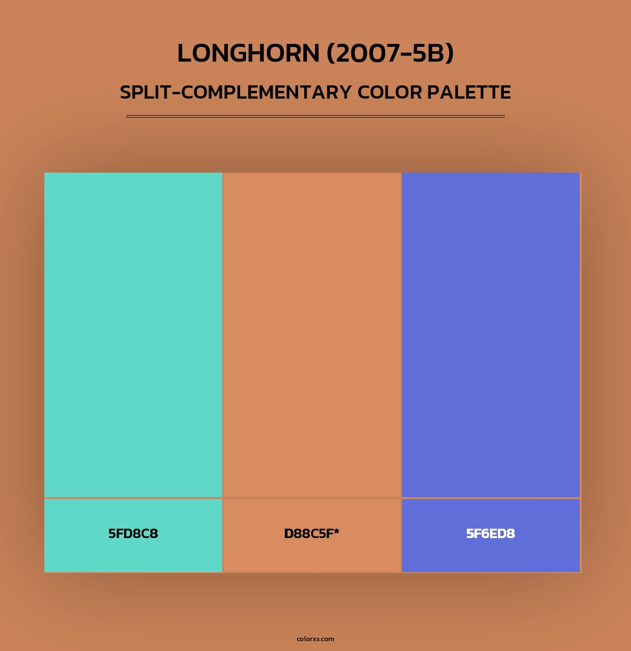 Longhorn (2007-5B) - Split-Complementary Color Palette