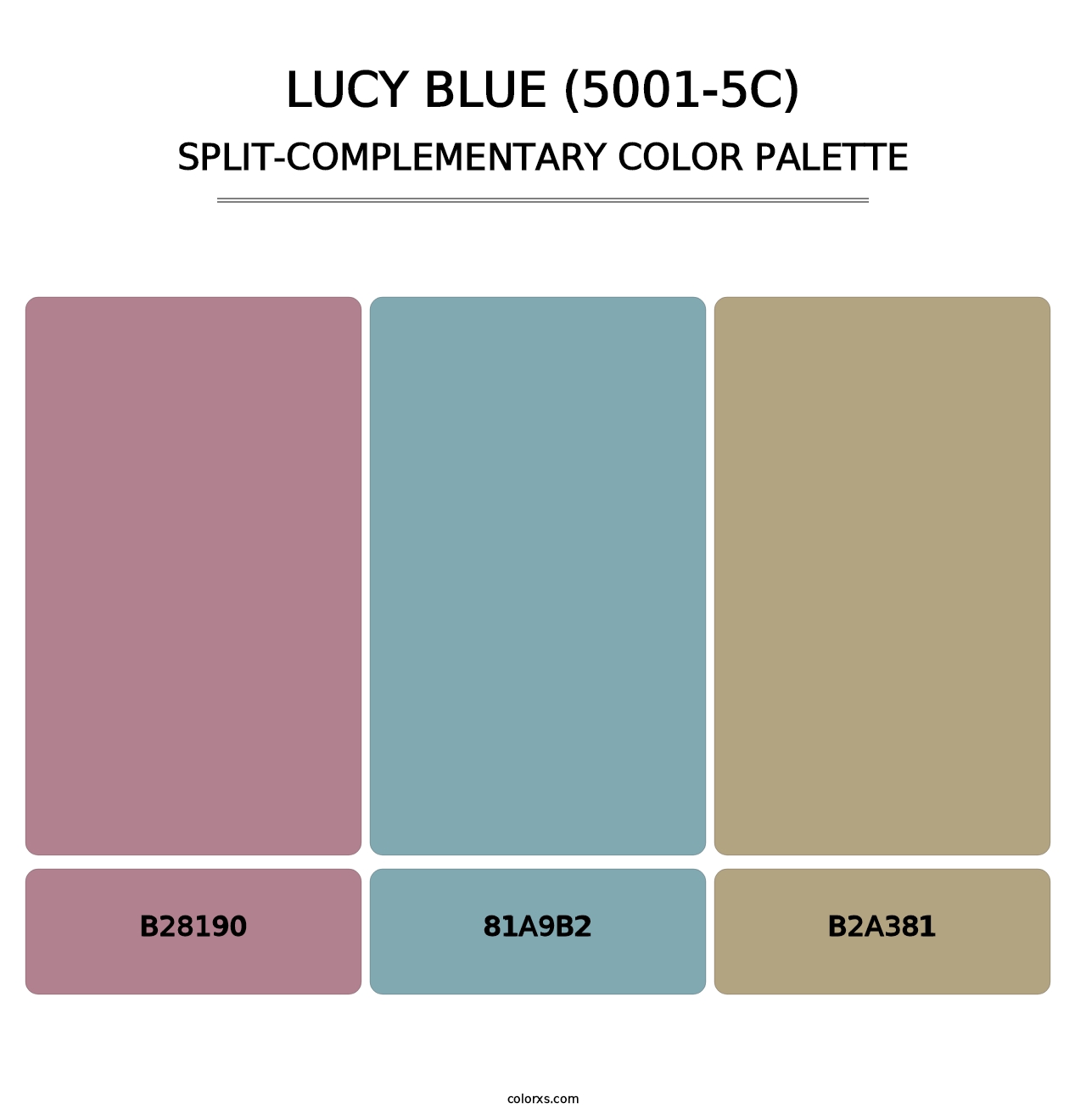 Lucy Blue (5001-5C) - Split-Complementary Color Palette