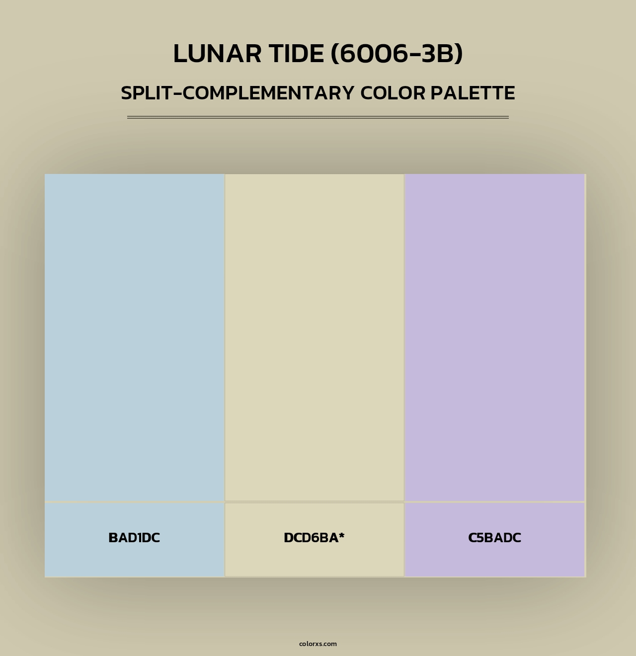 Lunar Tide (6006-3B) - Split-Complementary Color Palette
