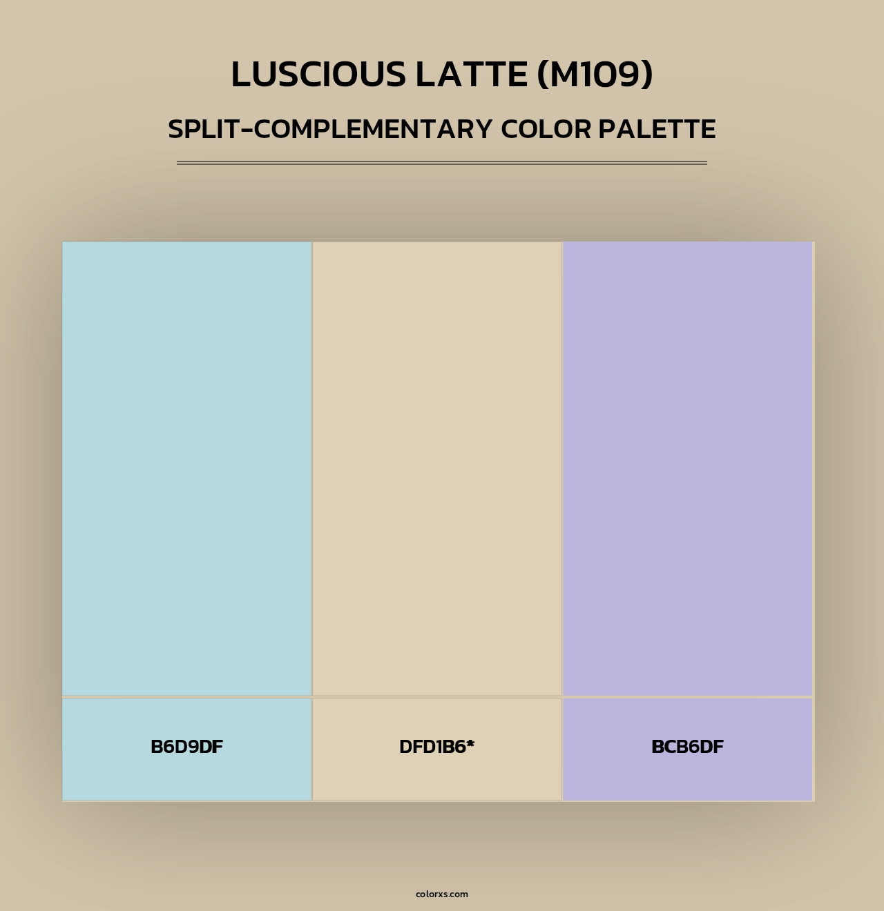 Luscious Latte (M109) - Split-Complementary Color Palette