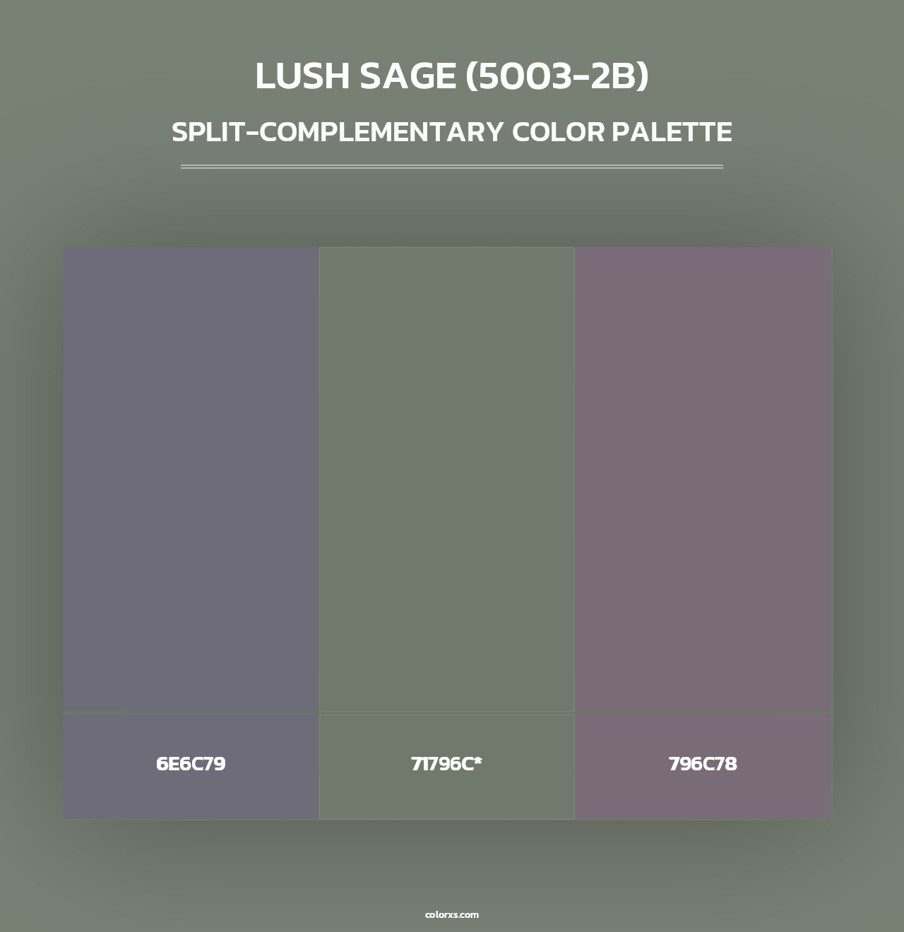 Lush Sage (5003-2B) - Split-Complementary Color Palette