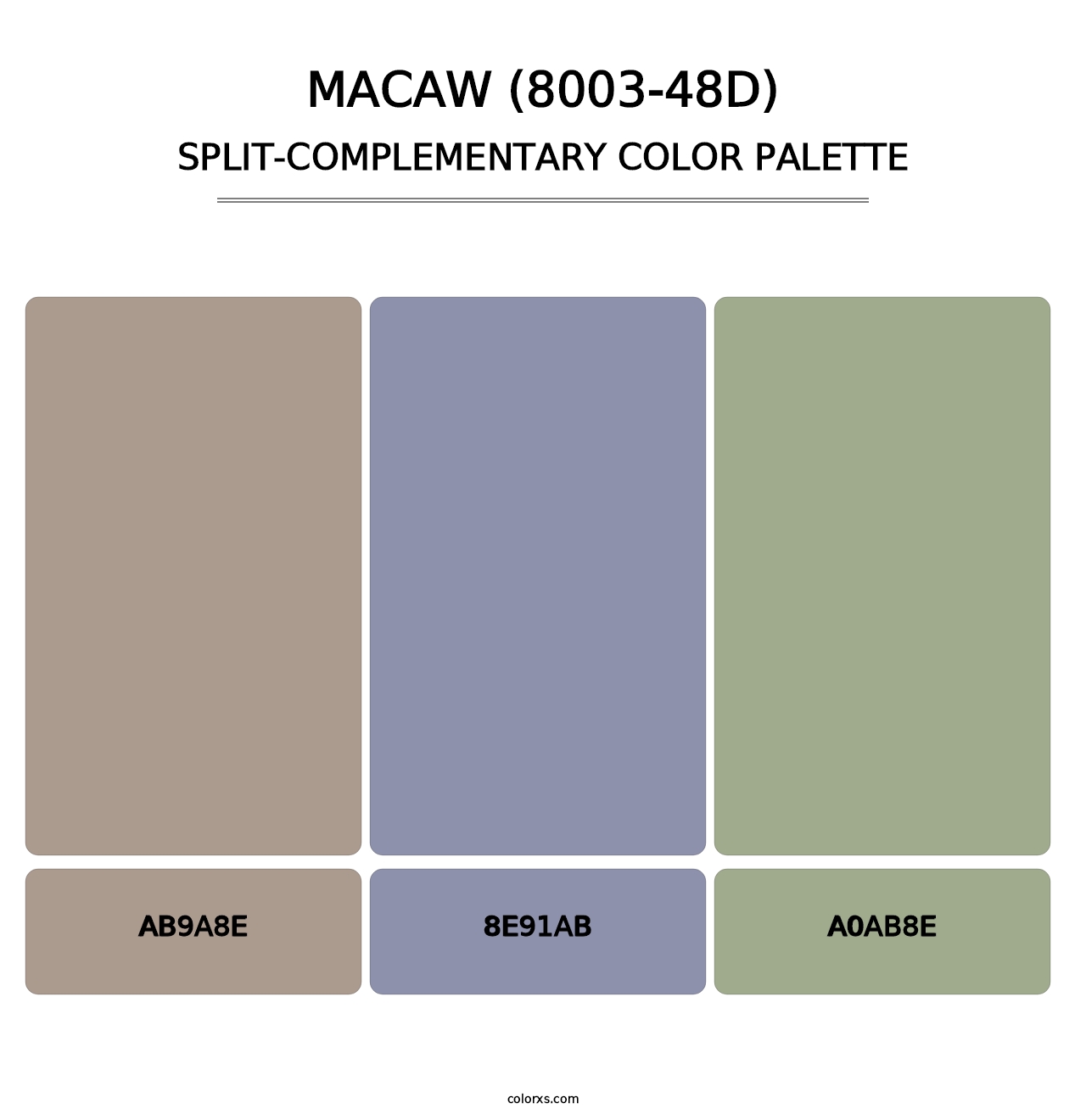 Macaw (8003-48D) - Split-Complementary Color Palette