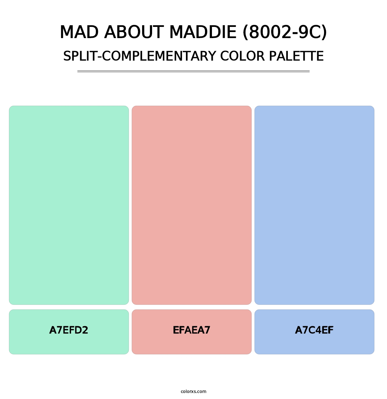 Mad About Maddie (8002-9C) - Split-Complementary Color Palette