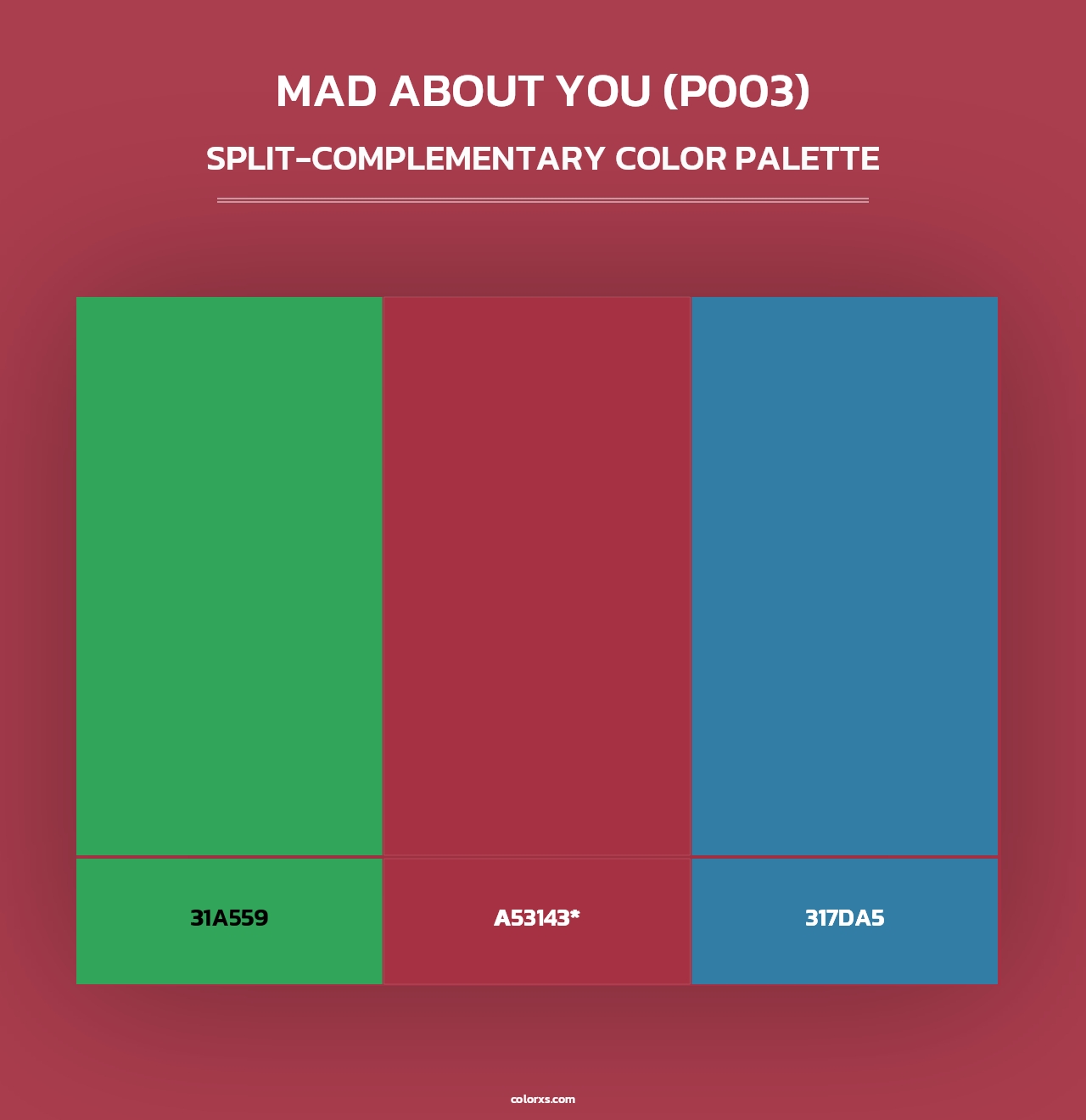 Mad About You (P003) - Split-Complementary Color Palette