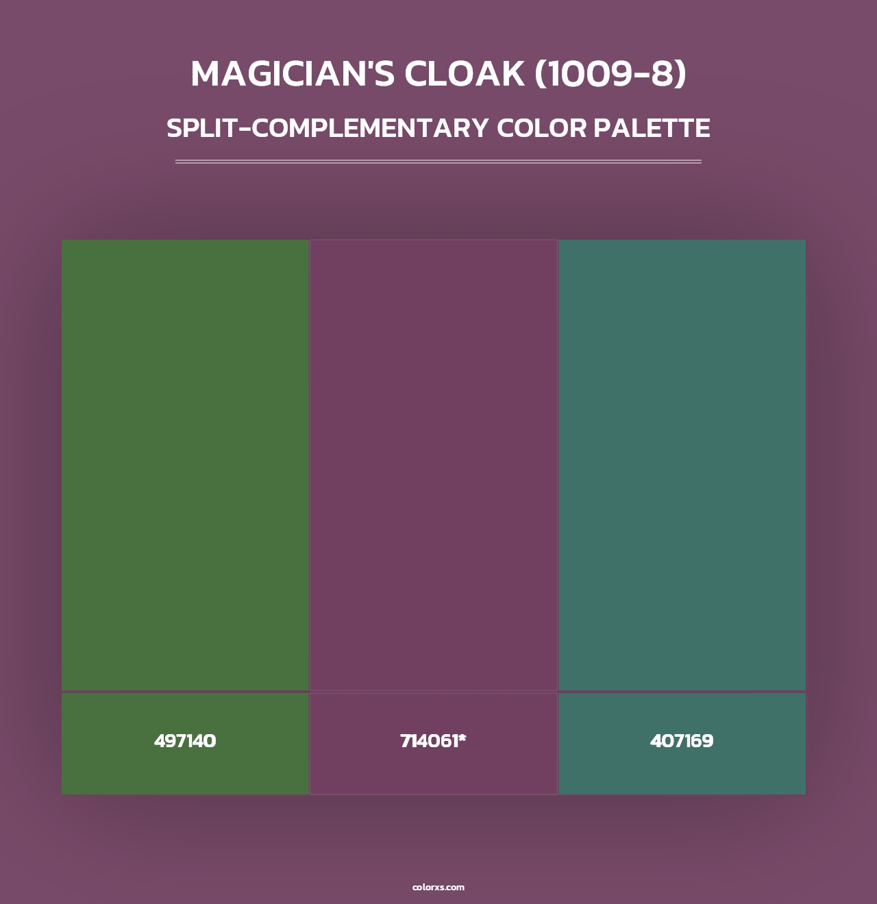 Magician's Cloak (1009-8) - Split-Complementary Color Palette