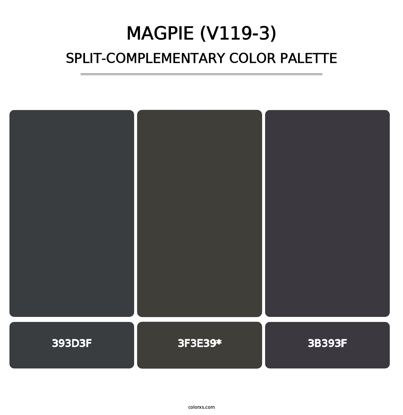 Magpie (V119-3) - Split-Complementary Color Palette