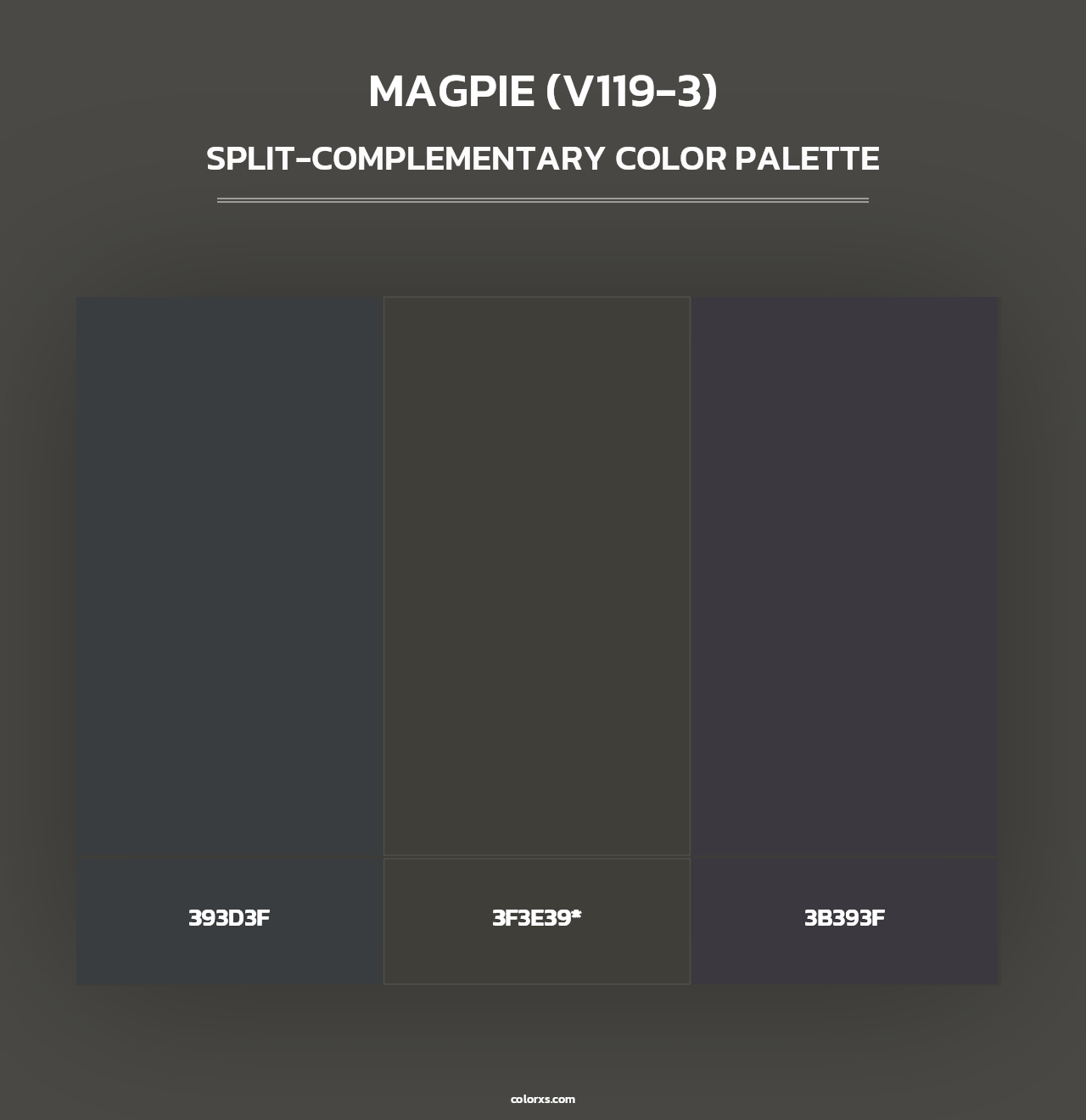 Magpie (V119-3) - Split-Complementary Color Palette