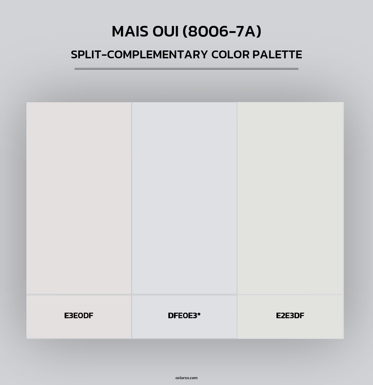 Mais Oui (8006-7A) - Split-Complementary Color Palette