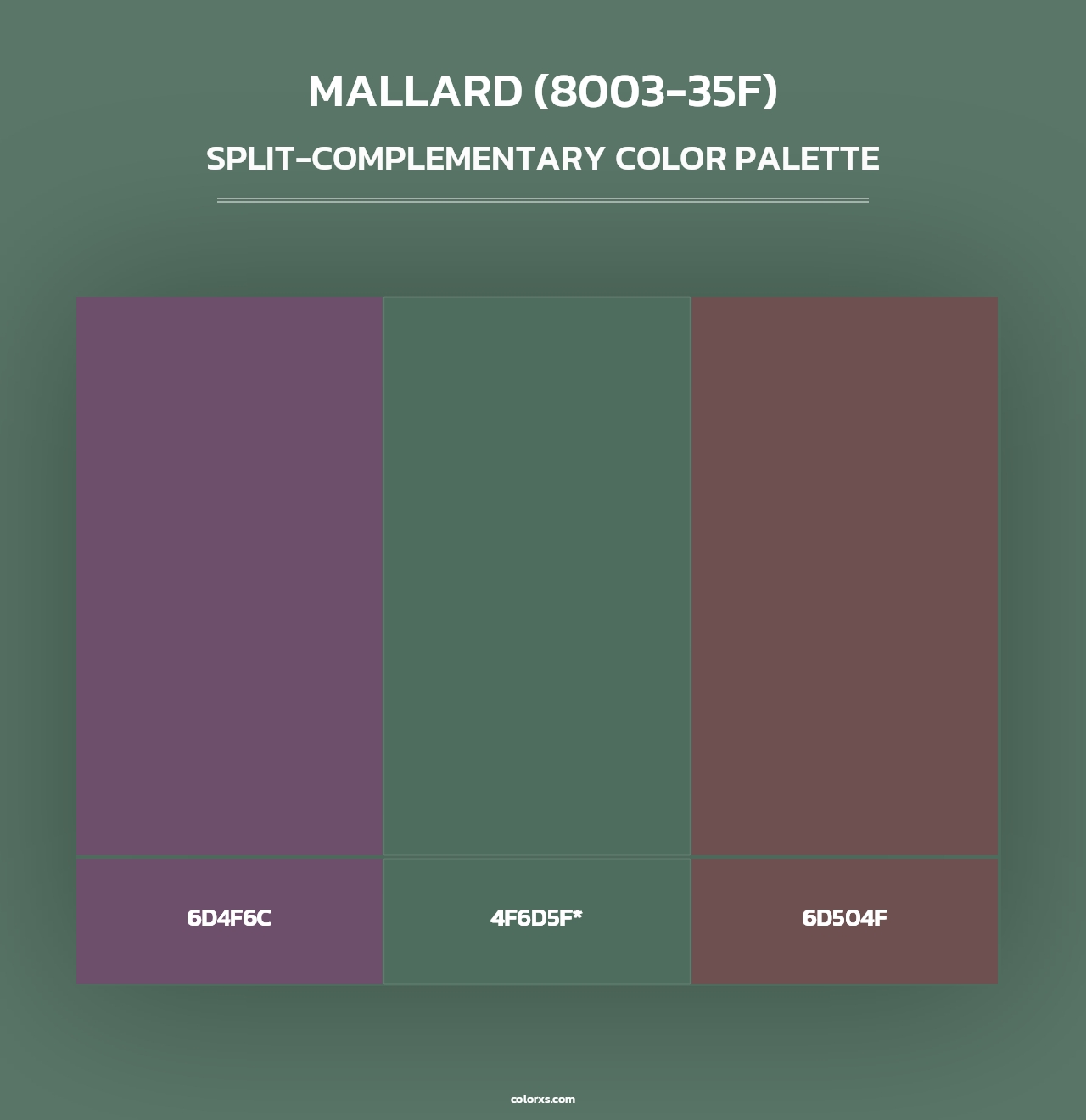 Mallard (8003-35F) - Split-Complementary Color Palette