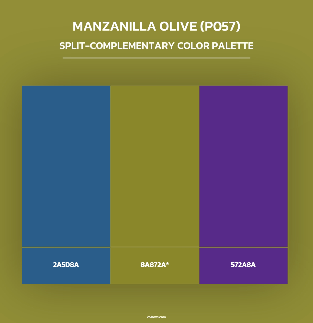 Manzanilla Olive (P057) - Split-Complementary Color Palette