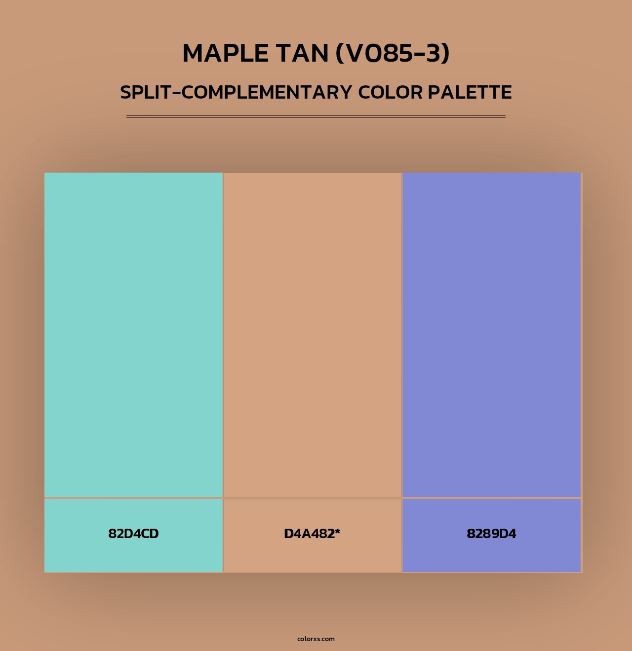 Maple Tan (V085-3) - Split-Complementary Color Palette