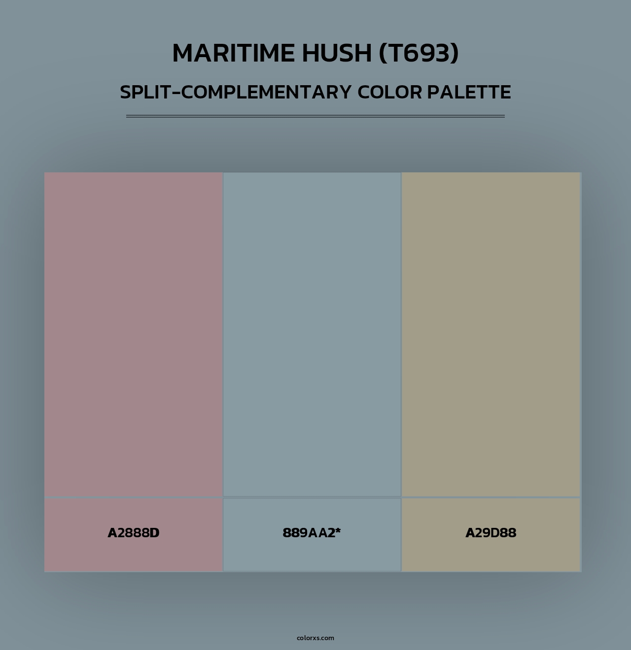 Maritime Hush (T693) - Split-Complementary Color Palette