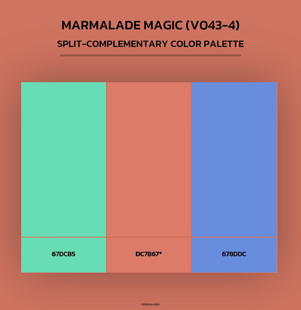 Marmalade Magic (V043-4) - Split-Complementary Color Palette