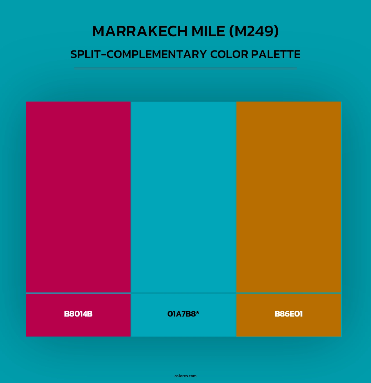 Marrakech Mile (M249) - Split-Complementary Color Palette