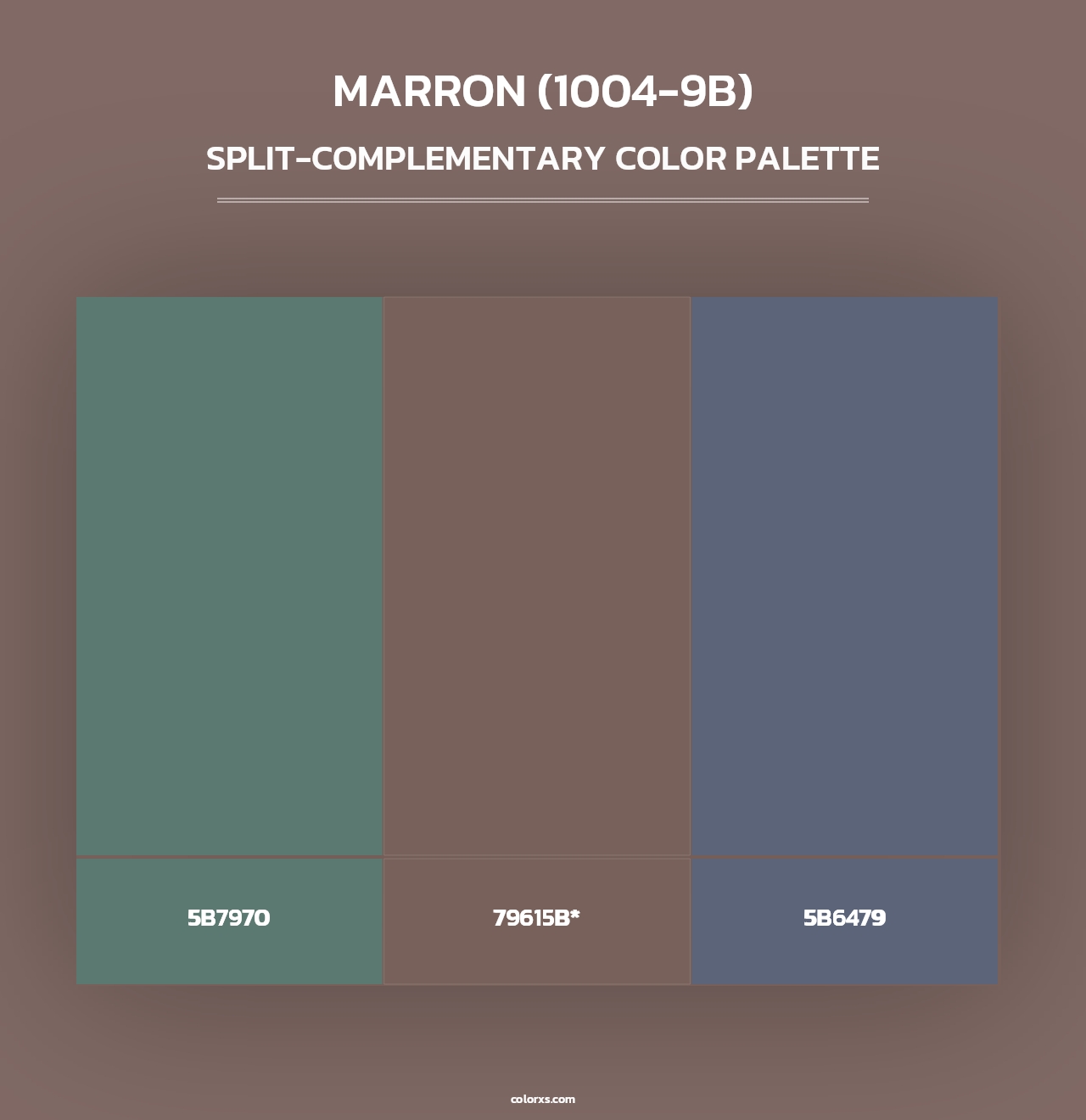 Marron (1004-9B) - Split-Complementary Color Palette