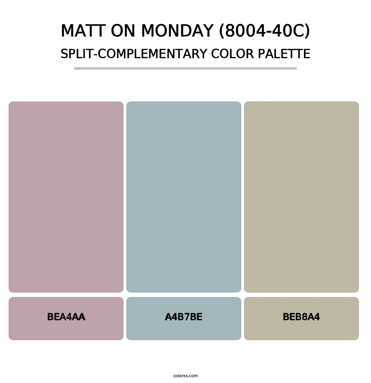 Matt on Monday (8004-40C) - Split-Complementary Color Palette