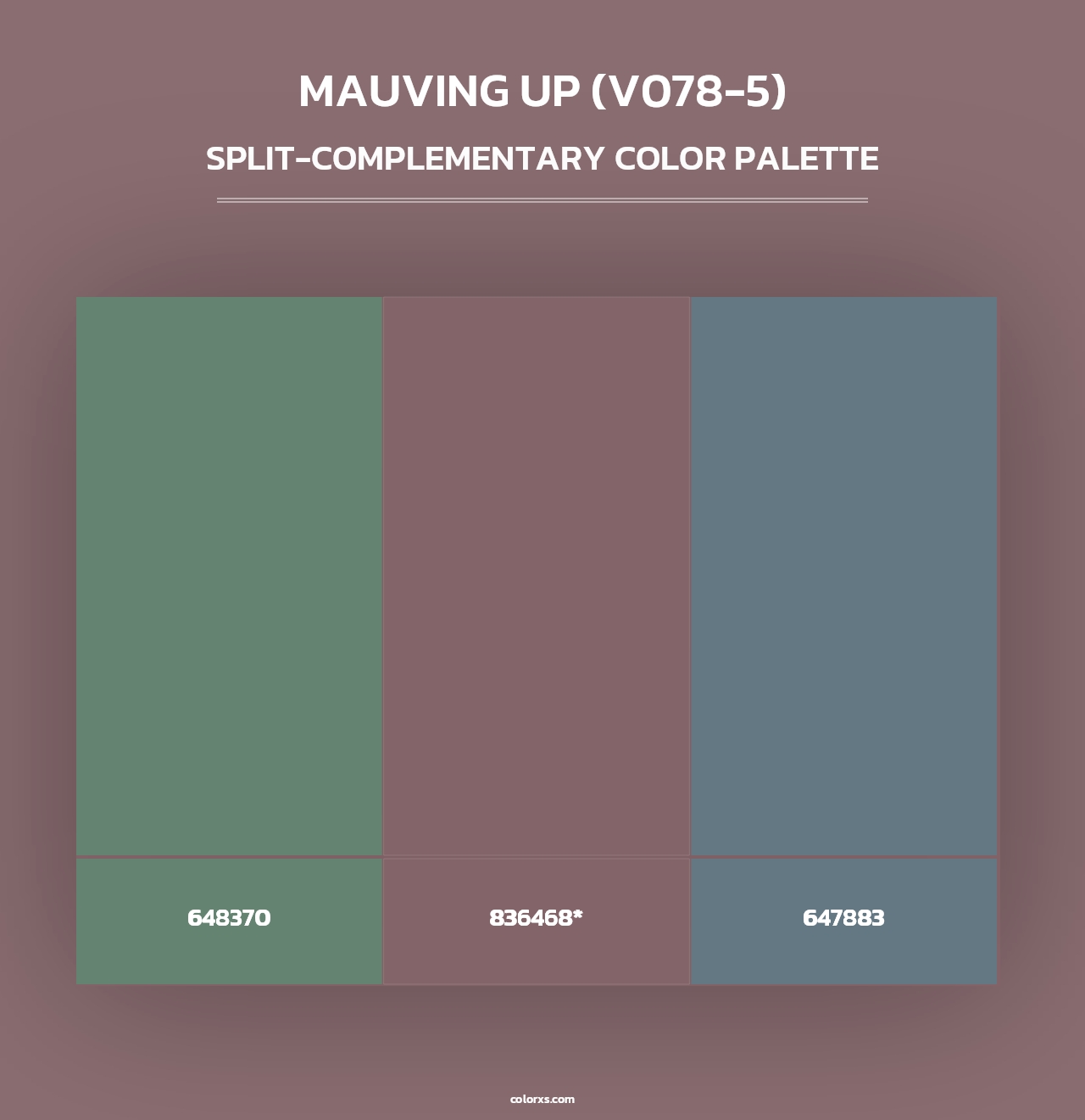 Mauving Up (V078-5) - Split-Complementary Color Palette