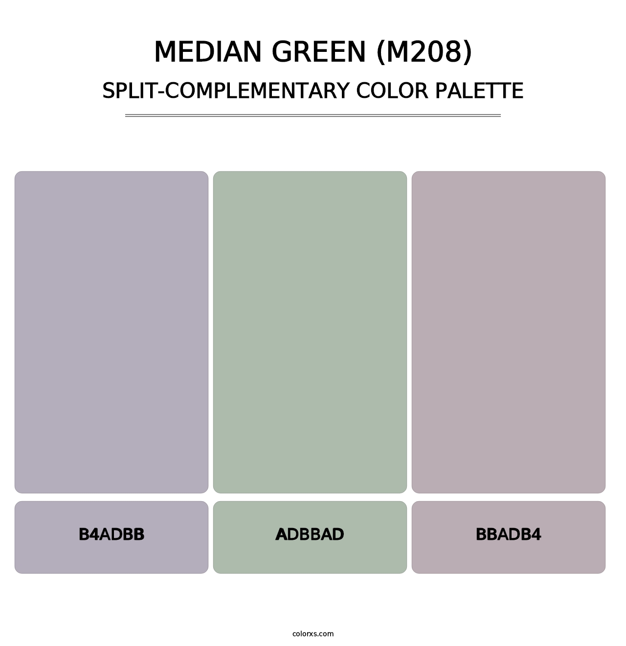 Median Green (M208) - Split-Complementary Color Palette