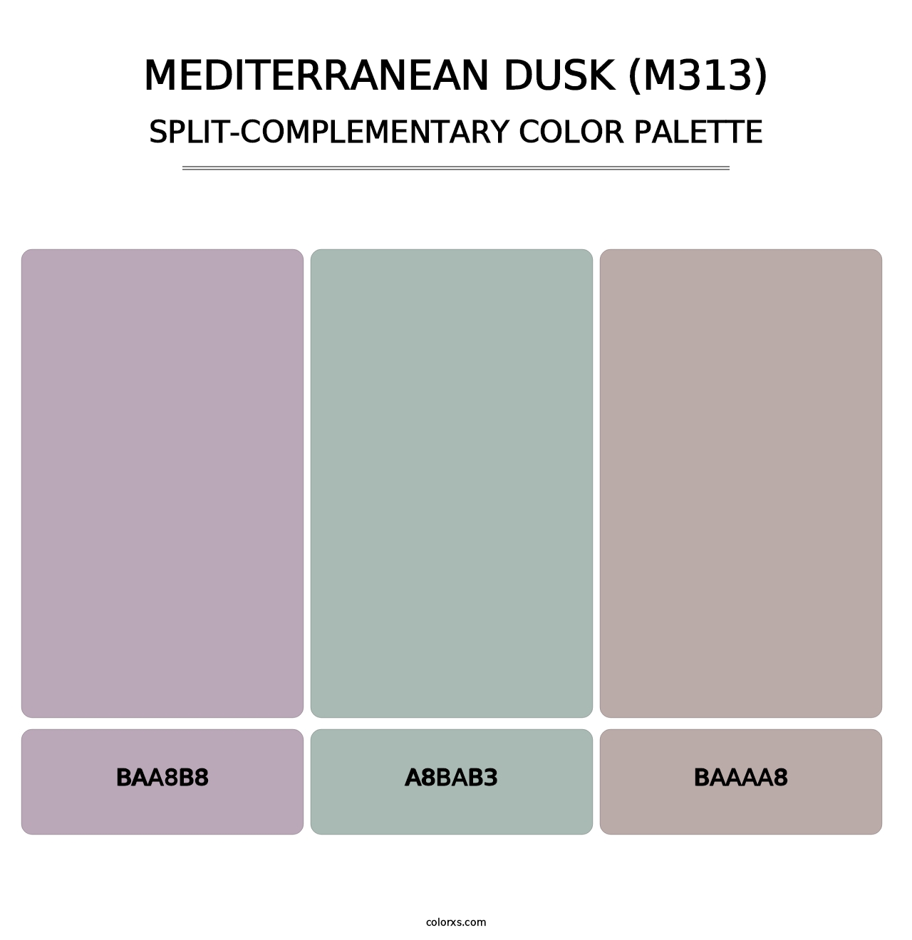 Mediterranean Dusk (M313) - Split-Complementary Color Palette