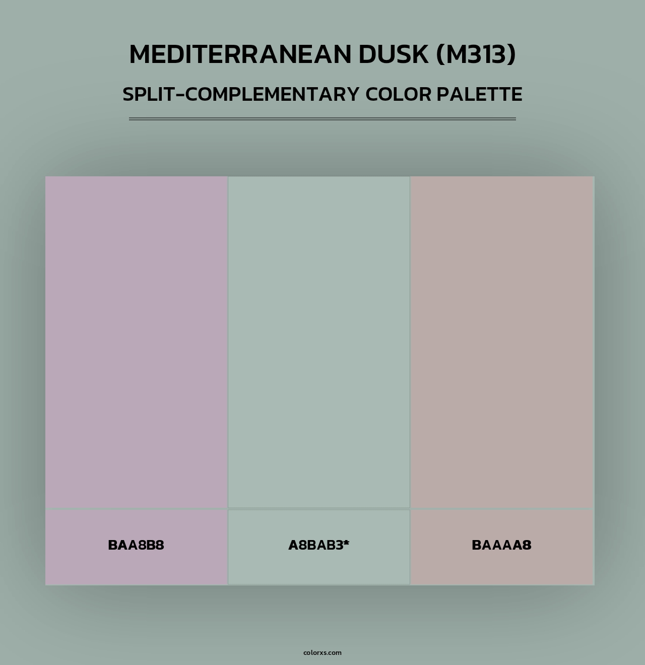 Mediterranean Dusk (M313) - Split-Complementary Color Palette