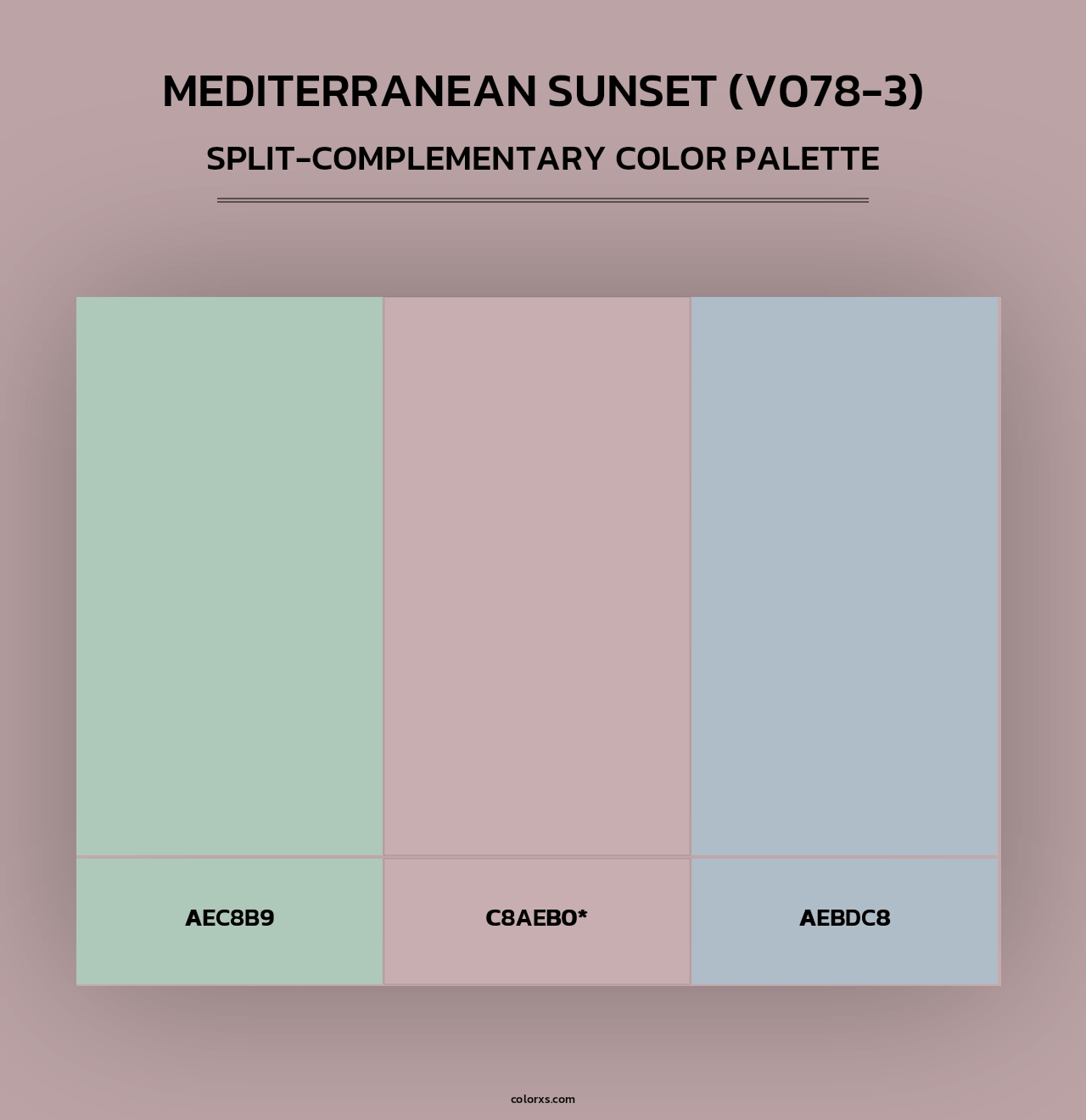 Mediterranean Sunset (V078-3) - Split-Complementary Color Palette