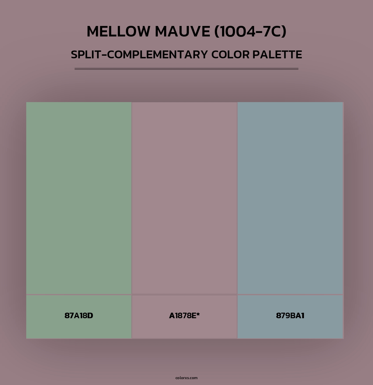 Mellow Mauve (1004-7C) - Split-Complementary Color Palette