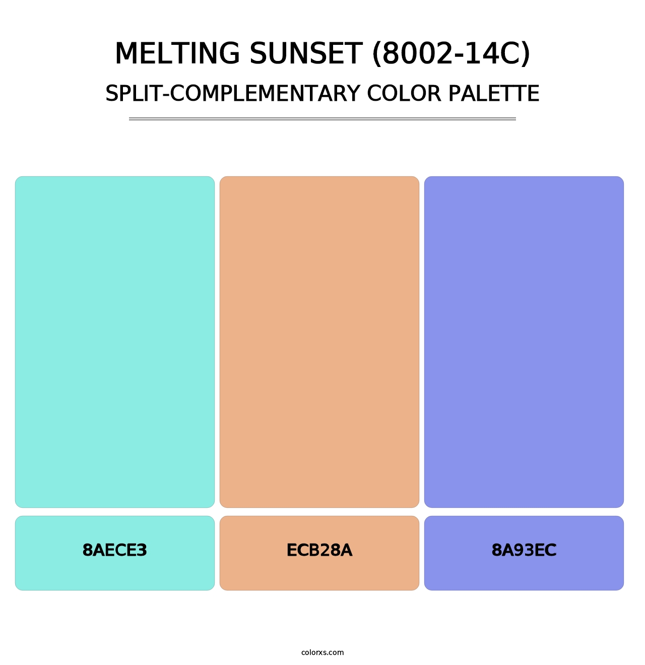 Melting Sunset (8002-14C) - Split-Complementary Color Palette