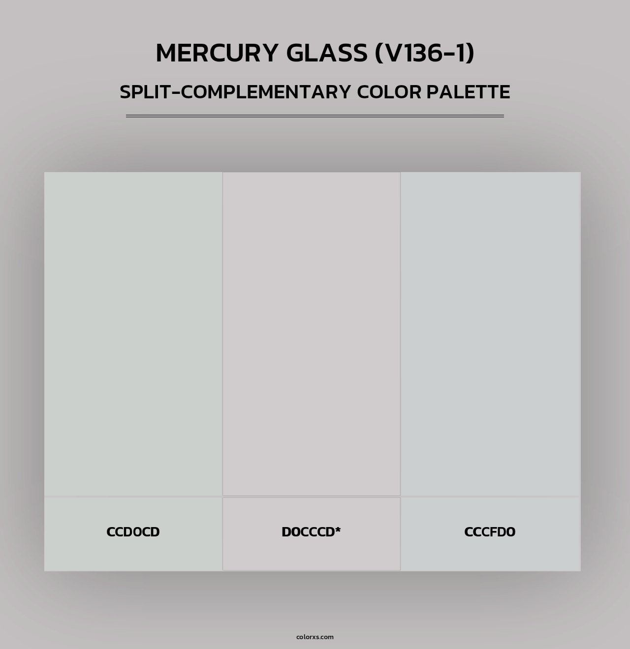 Mercury Glass (V136-1) - Split-Complementary Color Palette