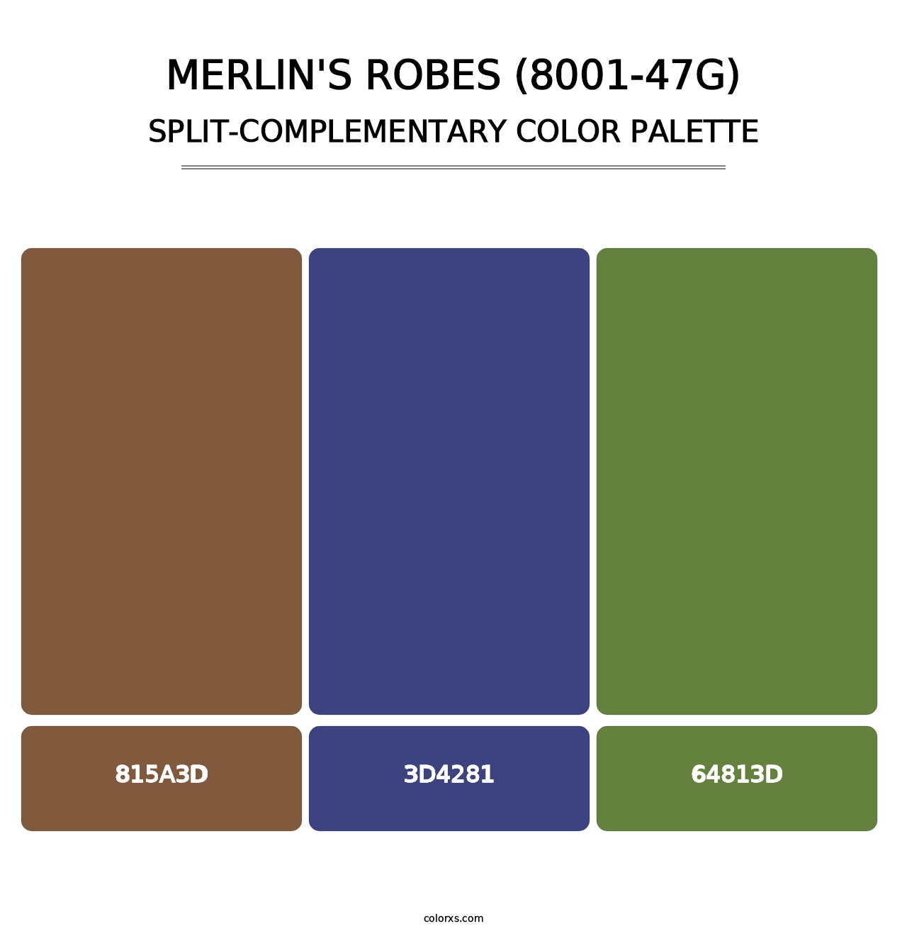 Merlin's Robes (8001-47G) - Split-Complementary Color Palette