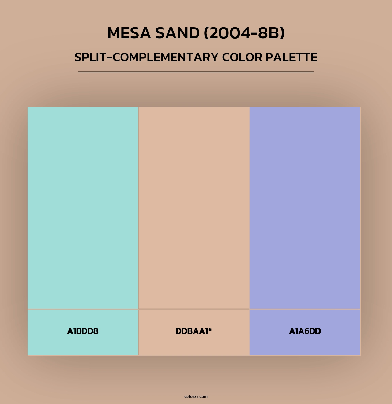 Mesa Sand (2004-8B) - Split-Complementary Color Palette