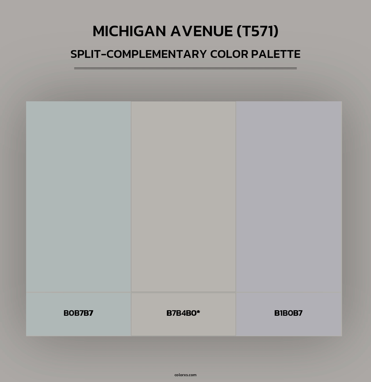 Michigan Avenue (T571) - Split-Complementary Color Palette