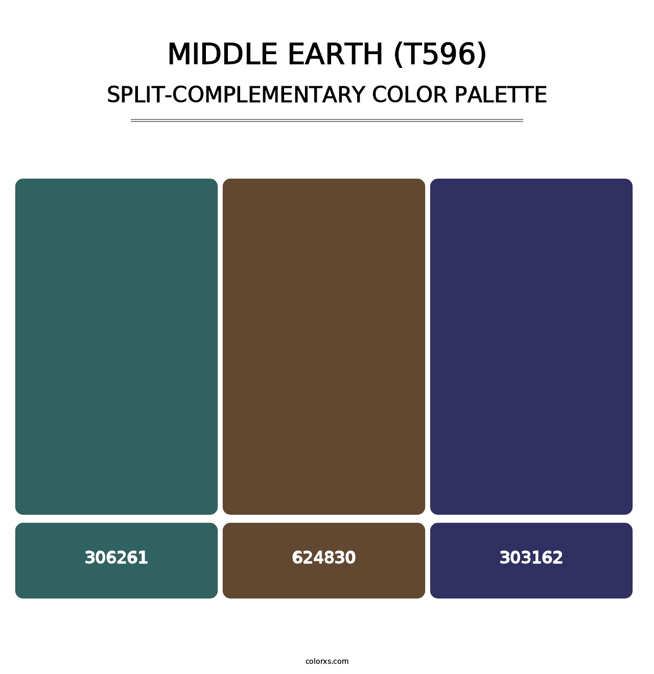 Middle Earth (T596) - Split-Complementary Color Palette
