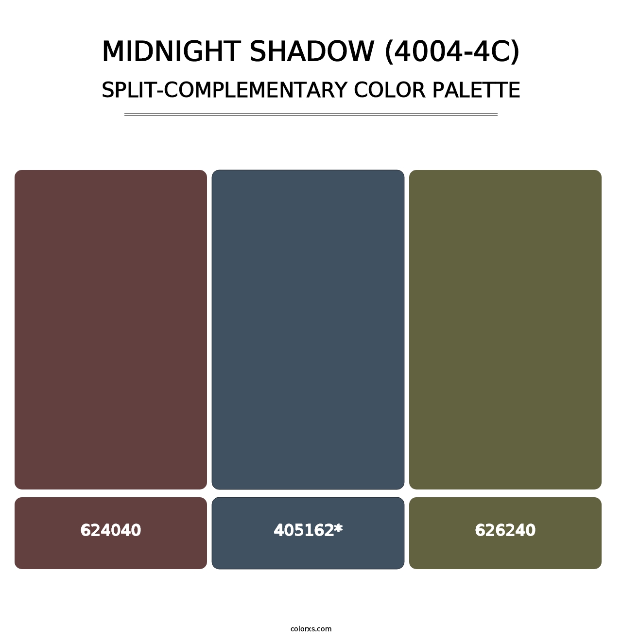 Midnight Shadow (4004-4C) - Split-Complementary Color Palette
