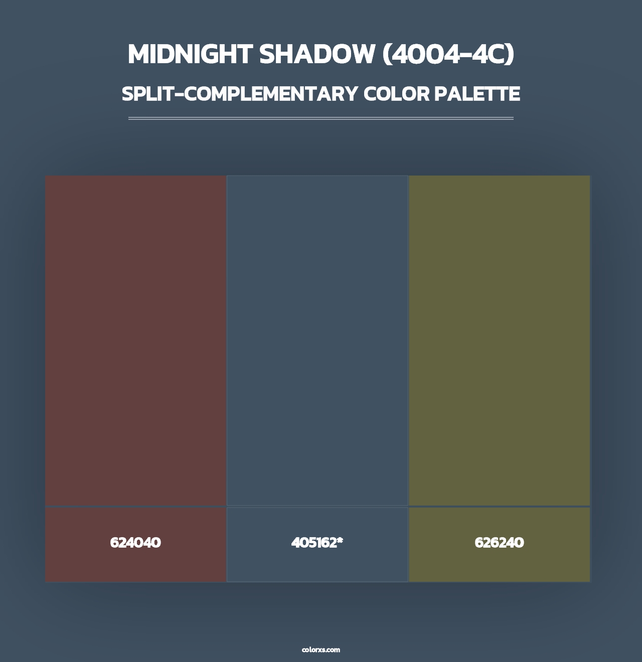 Midnight Shadow (4004-4C) - Split-Complementary Color Palette