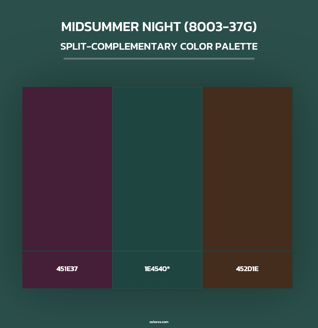 Midsummer Night (8003-37G) - Split-Complementary Color Palette