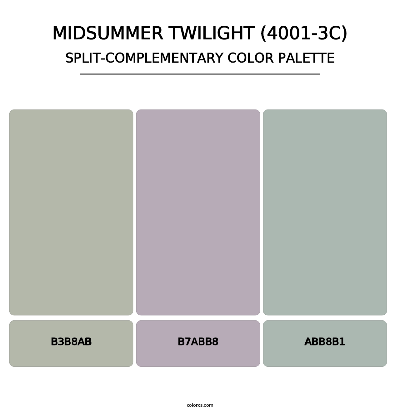 Midsummer Twilight (4001-3C) - Split-Complementary Color Palette