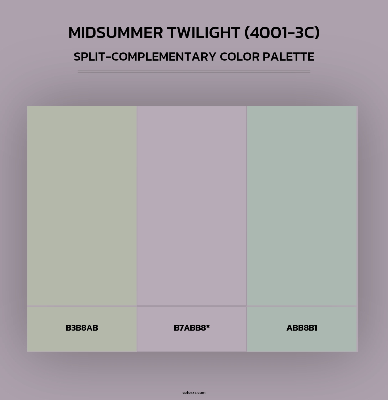 Midsummer Twilight (4001-3C) - Split-Complementary Color Palette