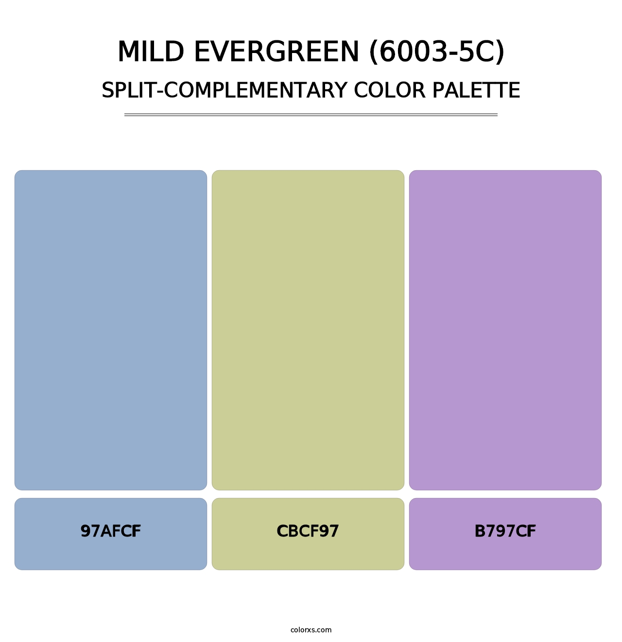 Mild Evergreen (6003-5C) - Split-Complementary Color Palette