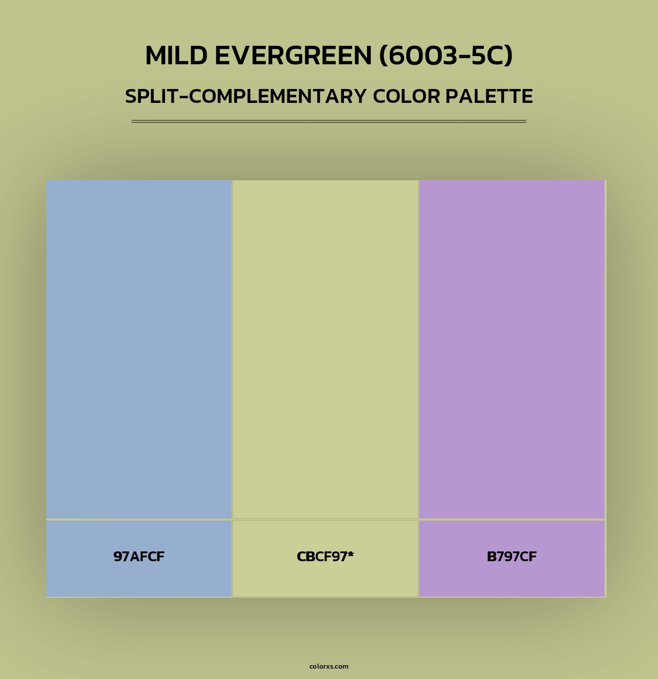 Mild Evergreen (6003-5C) - Split-Complementary Color Palette