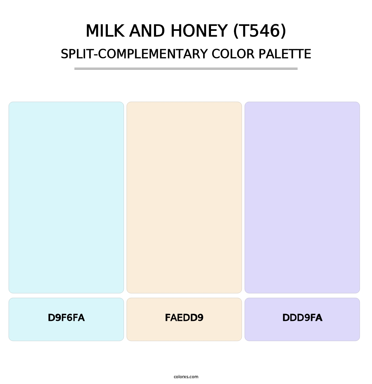 Milk and Honey (T546) - Split-Complementary Color Palette