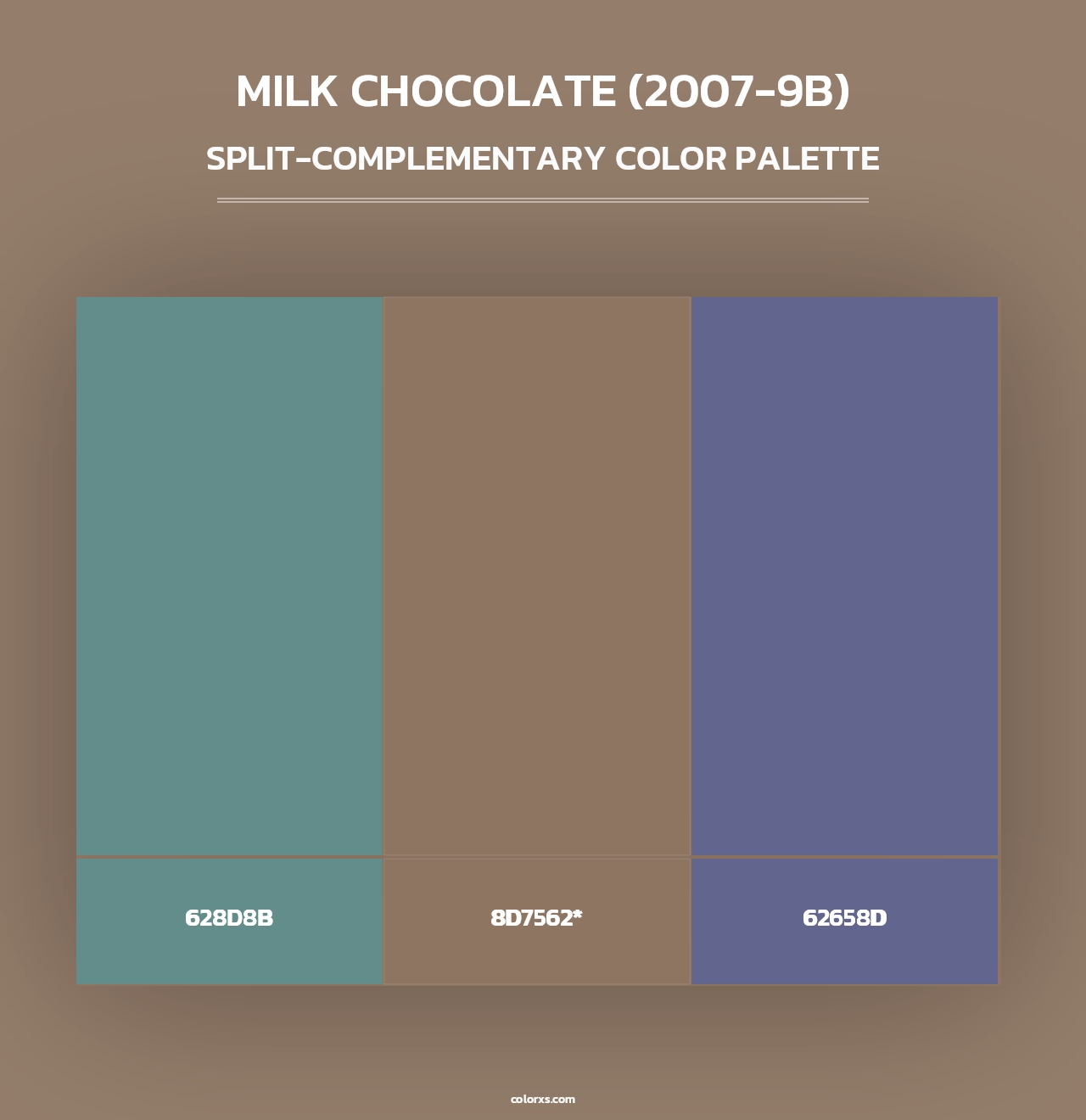 Milk Chocolate (2007-9B) - Split-Complementary Color Palette
