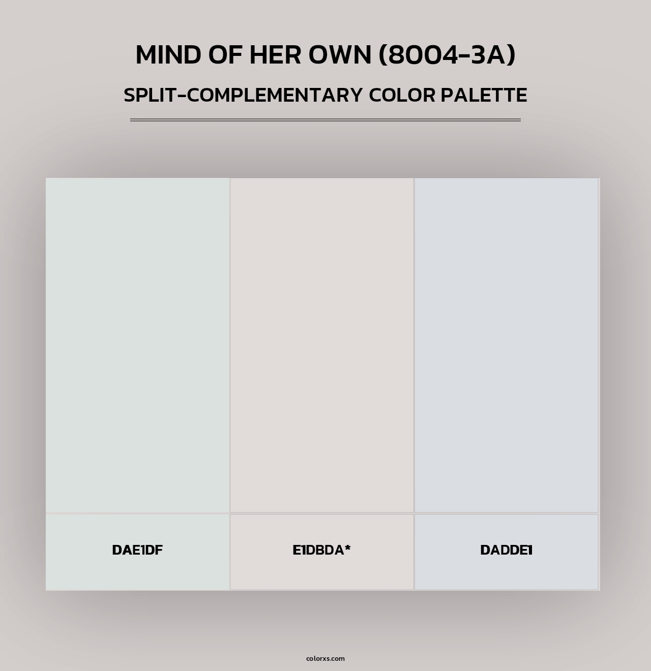 Mind of Her Own (8004-3A) - Split-Complementary Color Palette