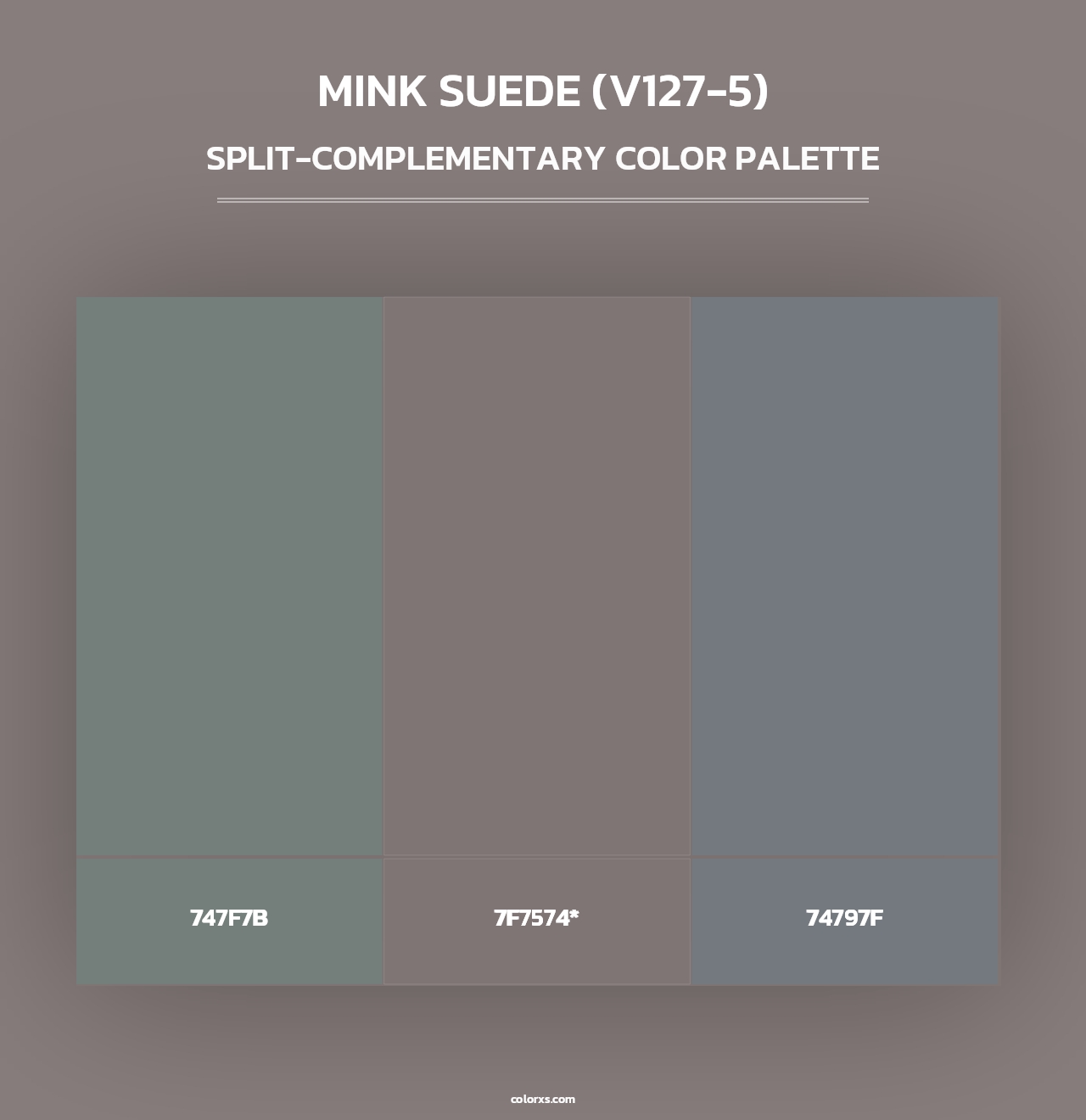 Mink Suede (V127-5) - Split-Complementary Color Palette